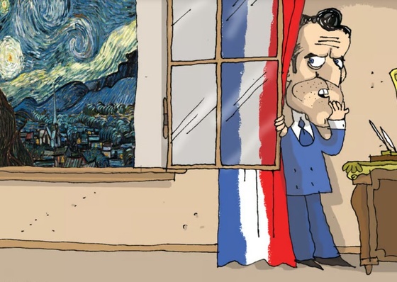 from Van Gogh and Macron
