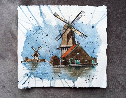 Galeria de pinturas em aquarela de Kalliopi C - Escócia