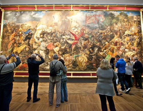 Galeria de obras de arte no Museu Nacional de Varsóvia