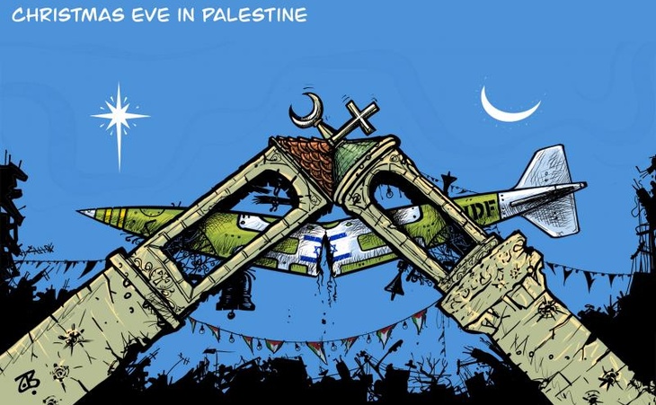 Christmas Eve in Palestine  Christians & Muslims suffer & under the Israeli Occupation of Palestine