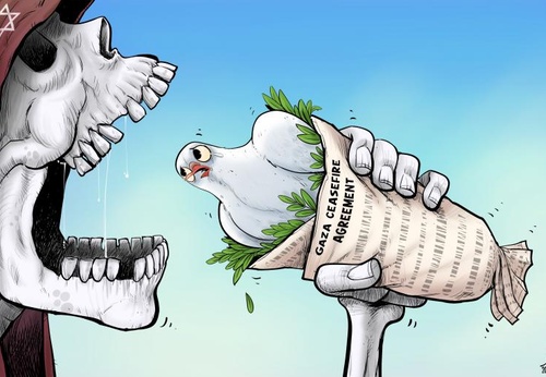 Violações israelenses do acordo de cessar-fogo em Gaza