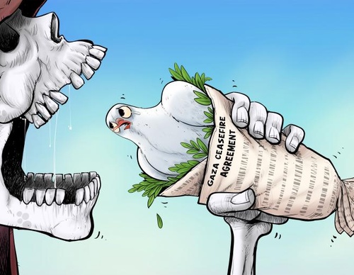 Violaciones israelíes del acuerdo de alto el fuego en Gaza