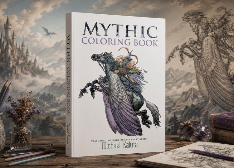 Mythic Coloring Book by Charles Vess
