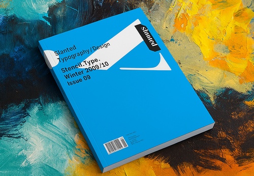 Slanted Magazine Nº 9: Design tipográfico com estêncil
