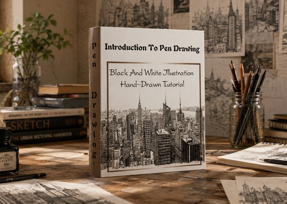 Introduction To Pen Drawing: Black And White Illustration Hand-Drawn Tutorial by Kevin Todd