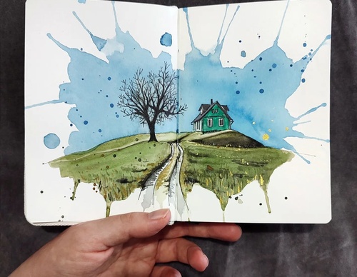 Galeria de pinturas em aquarela de Kalliopi C - Escócia
