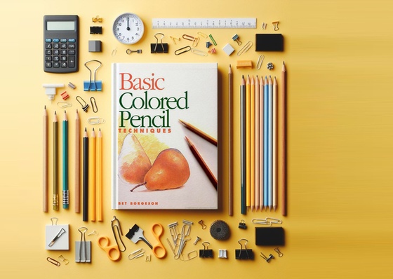 Desenho de técnicas básicas com lápis de cor