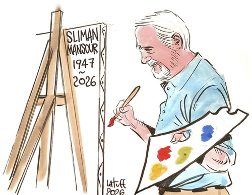 Sliman Mansour, por Carlos Latuff, do Brasil