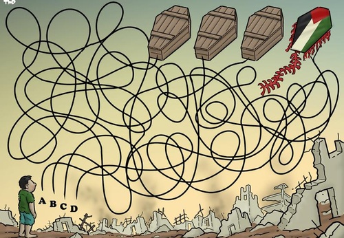 Flying kites in Gaza Dangerous activity.