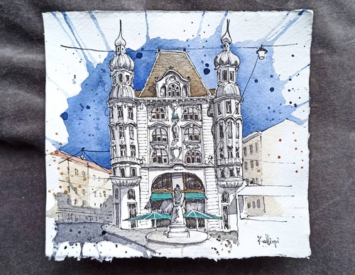 Galeria de pinturas em aquarela de Kalliopi C - Escócia
