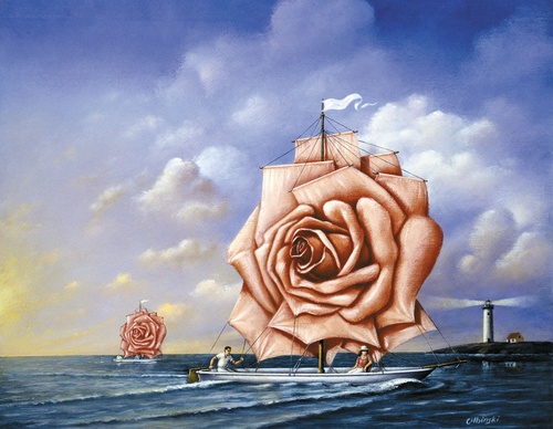 Gallery of humor painting by Rafal Olbinski - Poland
