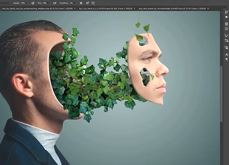 How to Create a Plant Face Portrait Effect – Photoshop Tutorial