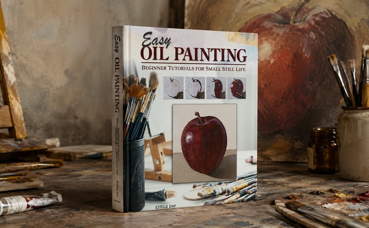 Pasos sencillos para pintar al óleo: tutoriales para principiantes sobre bodegones pequeños por Estelle Day