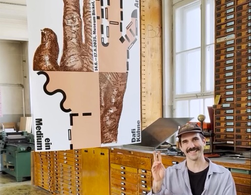 The process of designing and printing a poster with Dafi Kühne from Switzerland.