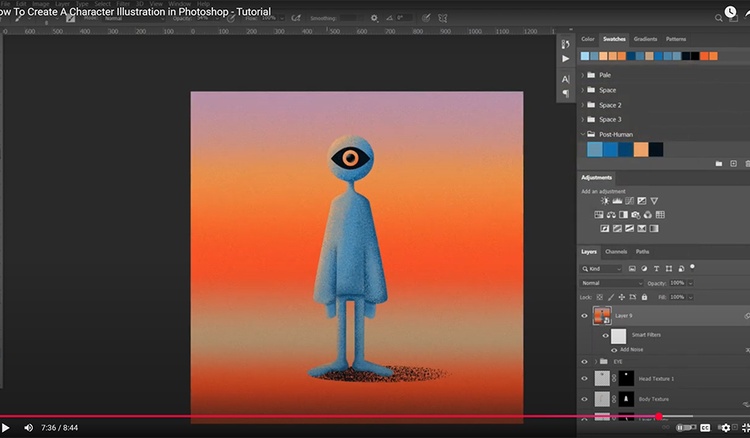 Criar uma Ilustração de Personagem (Tutorial de Photoshop)