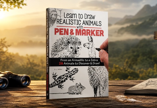 Aprende a dibujar animales realistas con pluma y marcadores