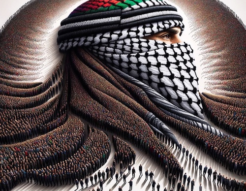 Galería de ilustraciones para Gaza de Malek Qreeqe - Palestina