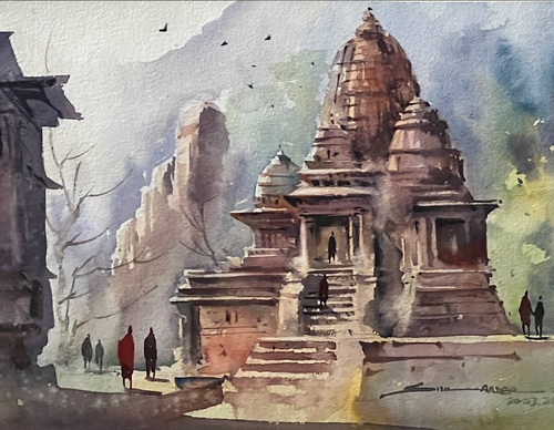 Gallery Of Watercolor Painting By Sikander Singh - India