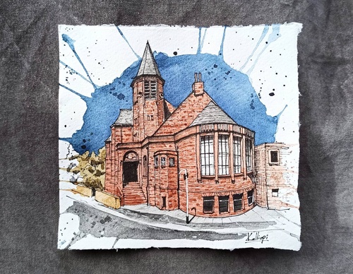 Galeria de pinturas em aquarela de Kalliopi C - Escócia