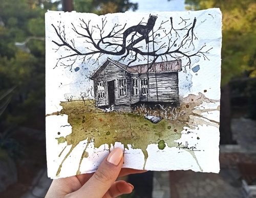 Galeria de pinturas em aquarela de Kalliopi C - Escócia