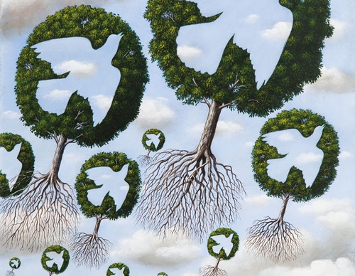 Gallery of humor painting by Rafal Olbinski - Poland