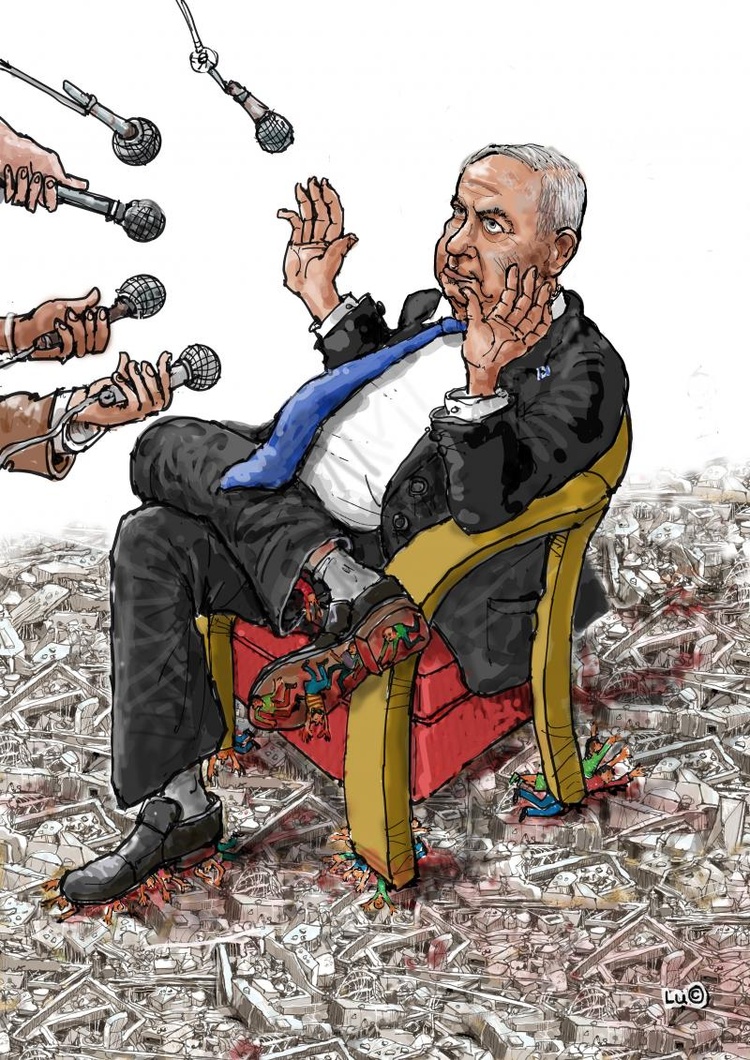 Massacre em Gaza | Netanyahu quer alcançar "vitória total" em Gaza. Qualquer crítica a Israel é antissemitismo.