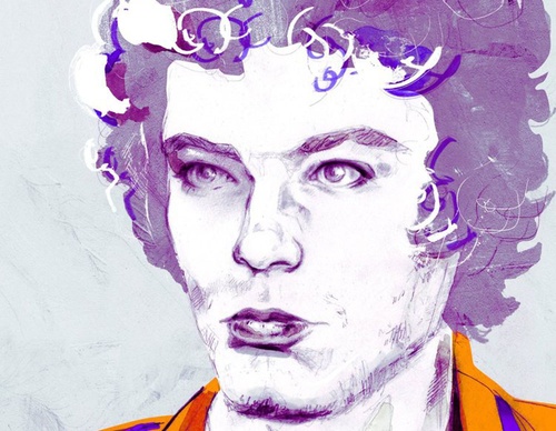 Gallery of Experimental Portrait Drawings in Mixed Media and Digital Color by Sara Blake (USA)