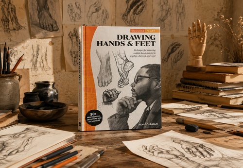Éxito en el arte: Dibujo de manos y pies: Técnicas para dominar el dibujo realista de manos y pies con grafito.