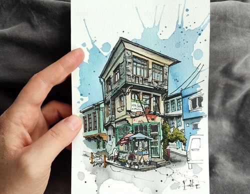 Galeria de pinturas em aquarela de Kalliopi C - Escócia