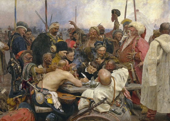 Os Cossacos Zaporozhianos é uma pintura de Ilya Repin