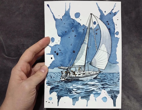 Galeria de pinturas em aquarela de Kalliopi C - Escócia