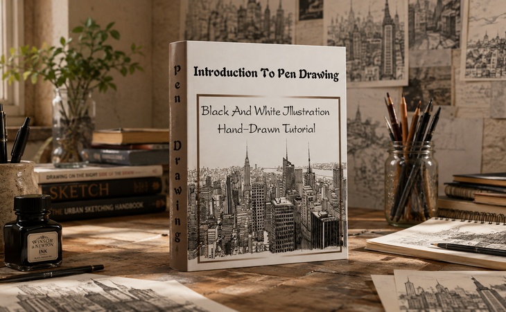 Introduction To Pen Drawing: Black And White Illustration Hand-Drawn Tutorial by Kevin Todd