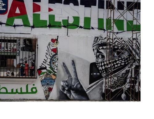 Venezuela mural expresses solidarity with Palestine