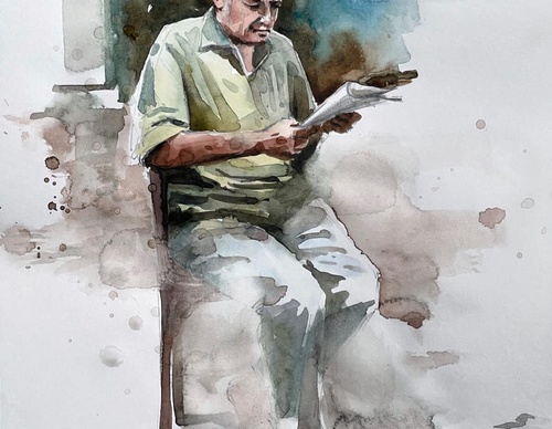 Gallery Of Watercolor Painting By Sikander Singh - India