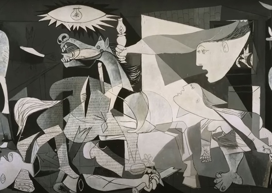 Painted in the wake of a 1937 fascist bombing, "Guernica"