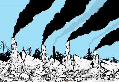 El desarrollo en tiempos de guerra La única industria que prospera en tiempos de guerra es la industria de la muerte y la destrucción.