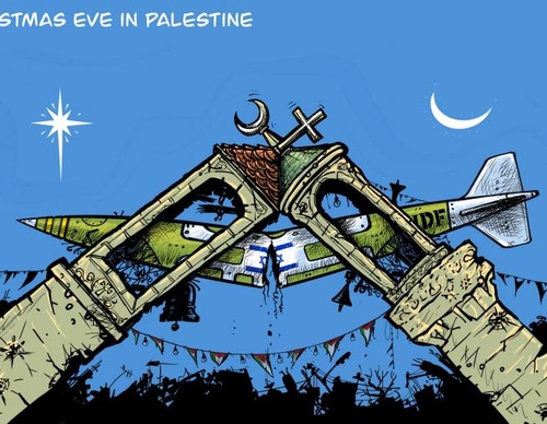 Nochebuena en Palestina  Cristianos y musulmanes sufren bajo la ocupación israelí de Palestina.