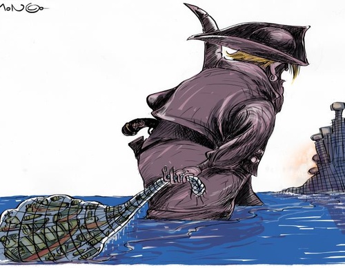 Pirata XXI  Trump em sua versão Pirata XXI.