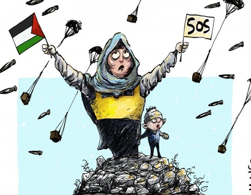 Air Traffic In Gaza, it's hard to tell what's coming from the sky: a box of food or a bomb.