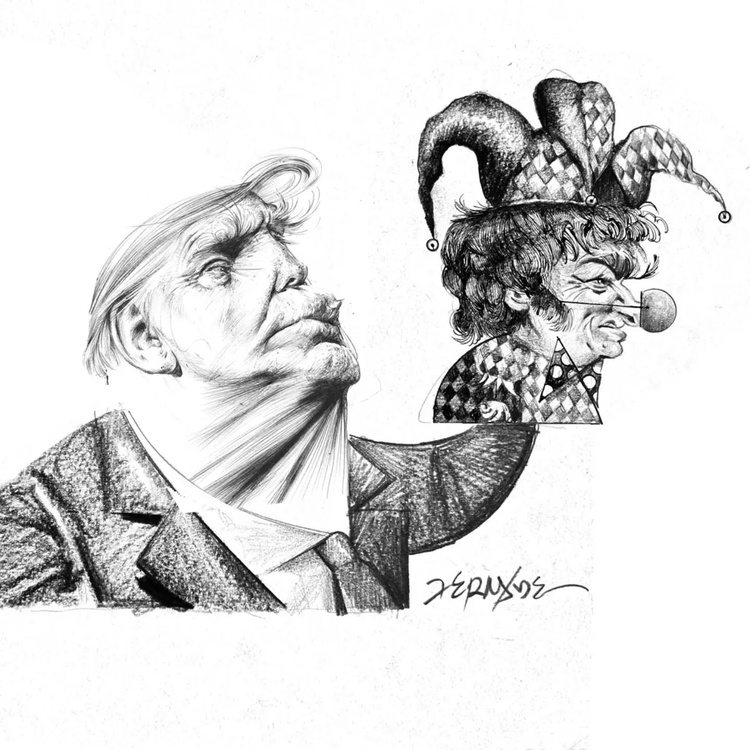 Trump e Javier Milei: a política no espelho da sátira