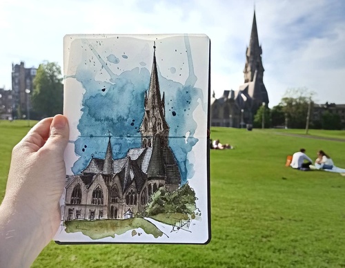 Galeria de pinturas em aquarela de Kalliopi C - Escócia