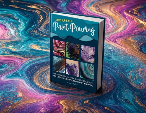 A Arte da Pintura Fluida: Dicas, técnicas e instruções passo a passo para criar arte colorida com tinta acrílica fluida, por Amanda VanEver.