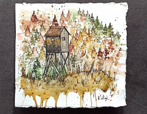 Galeria de pinturas em aquarela de Kalliopi C - Escócia
