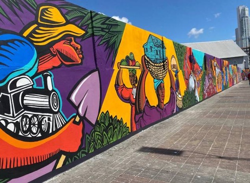 A Mural Telling the Story of Afro-Caribbean People in Panama