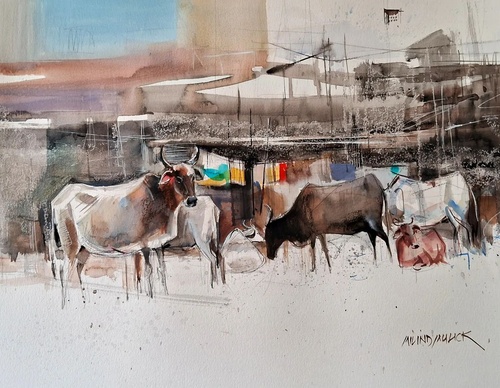 Gallery Of Watercolor Painting By Milind Mulick - India