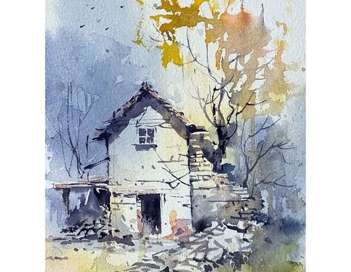 Gallery Of Watercolor Painting By Sikander Singh - India