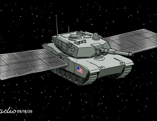 The US orbits its weapons in space.
