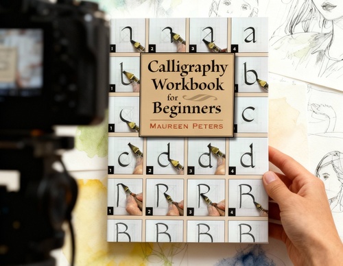 Caderno de exercícios de caligrafia para iniciantes por Maureen Peters