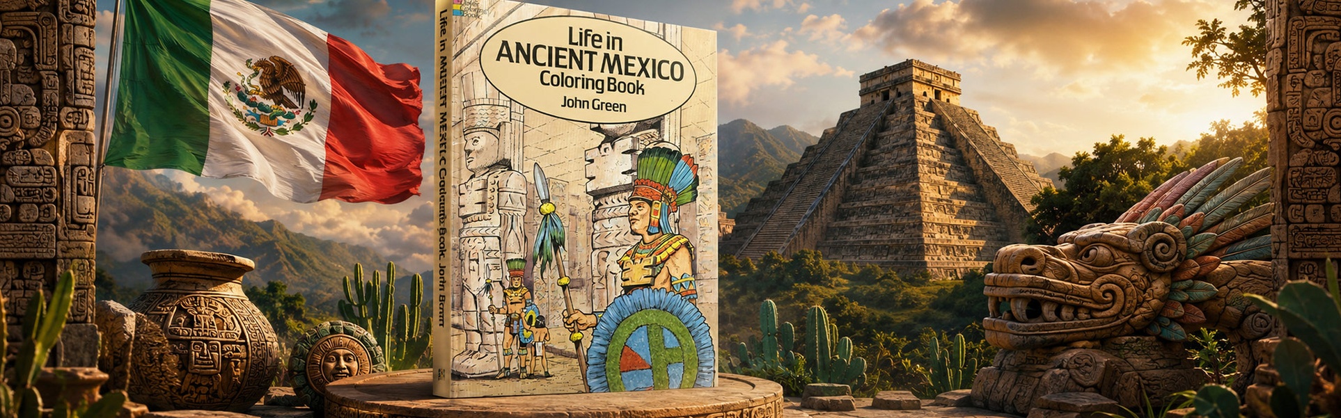 A Vida no México Antigo | Livro para Colorir
