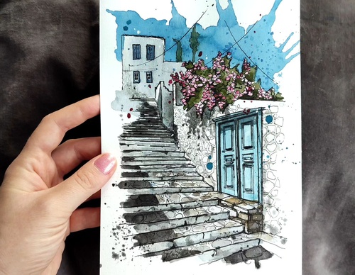 Galeria de pinturas em aquarela de Kalliopi C - Escócia